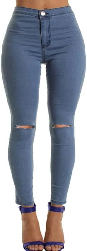 Andongnywell женские джинсы скинни с высокой талией, рваные и потертые
Andongnywell женские джинсы скинни с высокой талией, рваные и потертые