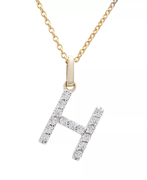 Ожерелье с бриллиантовой подвеской (1/10 карата) из 14-каратного золота, 17 дюймов + удлинитель 1 дюйм Macy'S, h
Ожерелье с бриллиантовой подвеской (1/10 карата) из 14-каратного золота, 17 дюймов + удлинитель 1 дюйм Macy'S, h