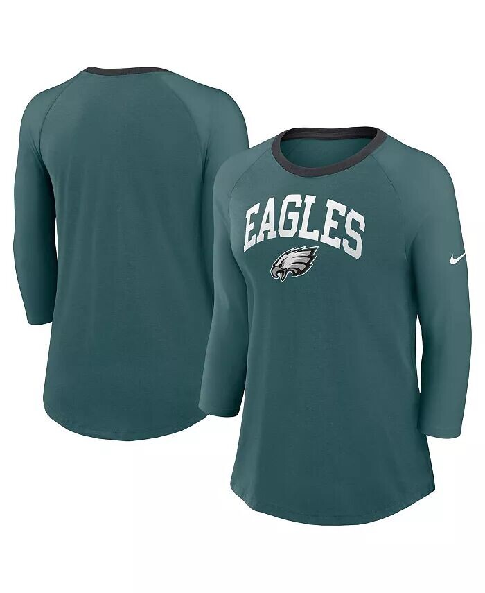 Женская темно-зеленая футболка Philadelphia Eagles реглан с рукавом 3/4 Nike, зеленый
Женская темно-зеленая футболка Philadelphia Eagles реглан с рукавом 3/4 Nike, зеленый