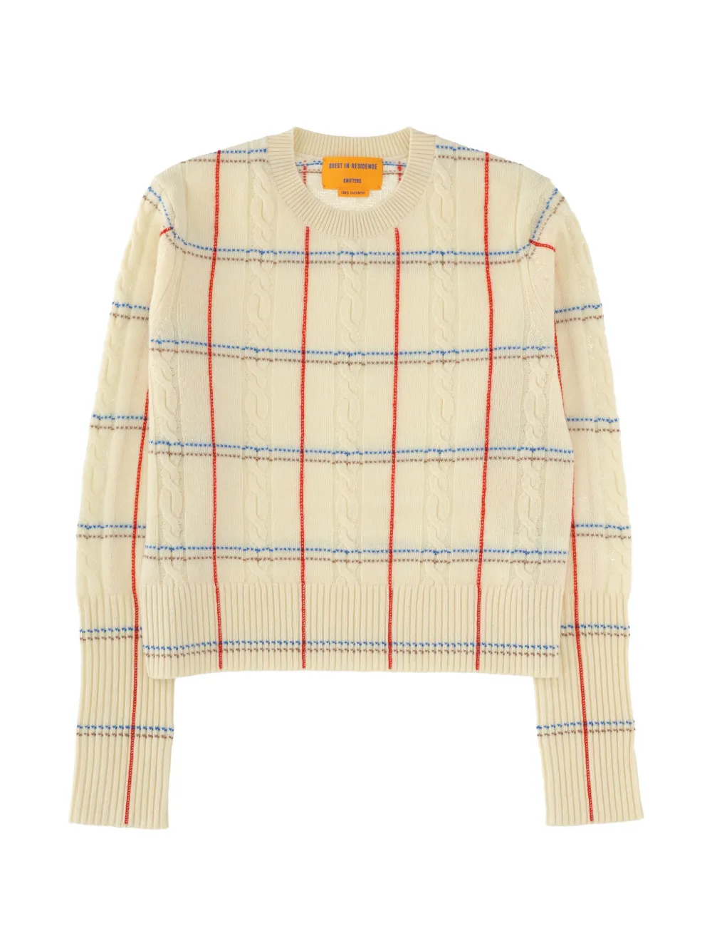 Пуловер в клетку с косами Guest In Residence, нейтральный
Пуловер в клетку с косами Guest In Residence, нейтральный