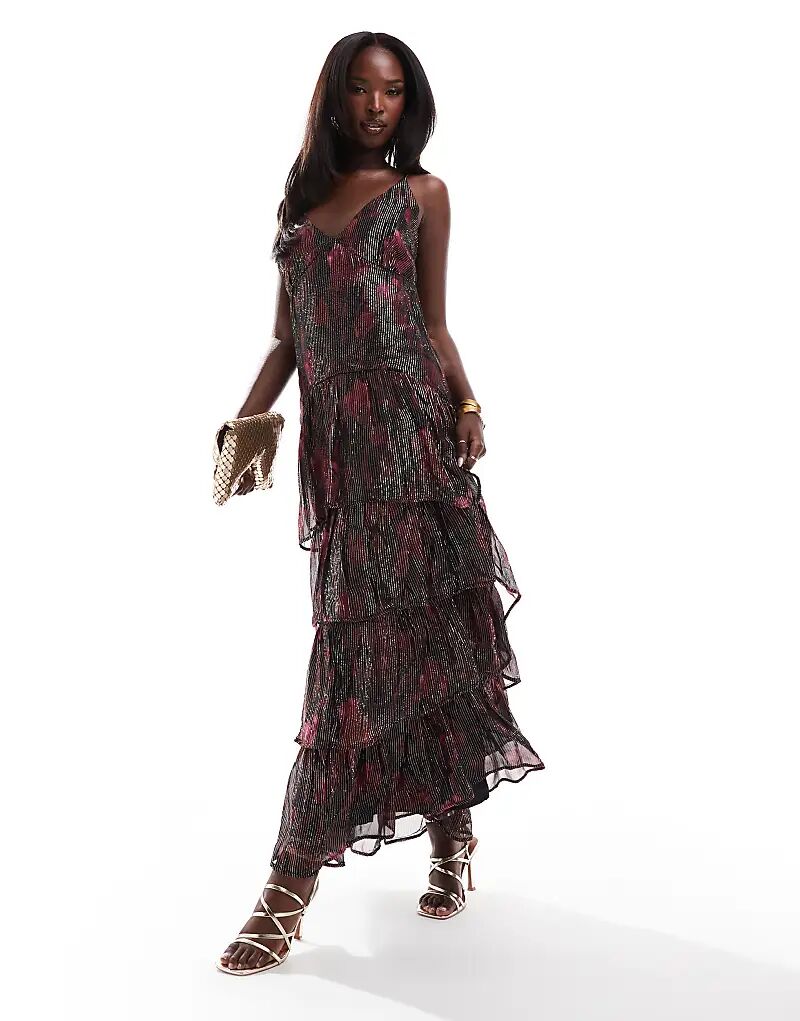 Платье макси с металлическими оборками и бретельками на плечах в разноцветном цвете Finding Friday
Платье макси с металлическими оборками и бретельками на плечах в разноцветном цвете Finding Friday