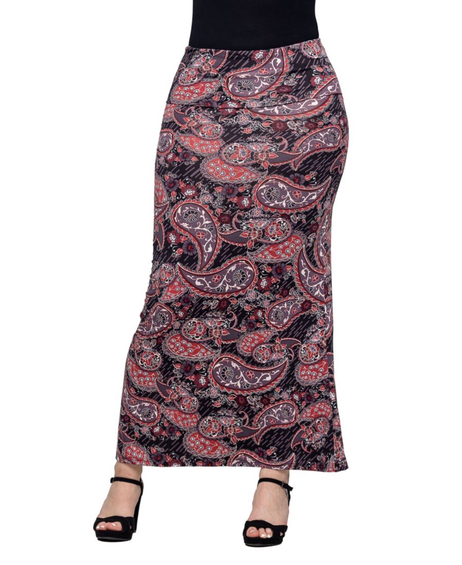 Женская макси-юбка с узором пейсли и отворотом на талии 24seven Comfort Apparel, Black Multi
Женская макси-юбка с узором пейсли и отворотом на талии 24seven Comfort Apparel, Black Multi