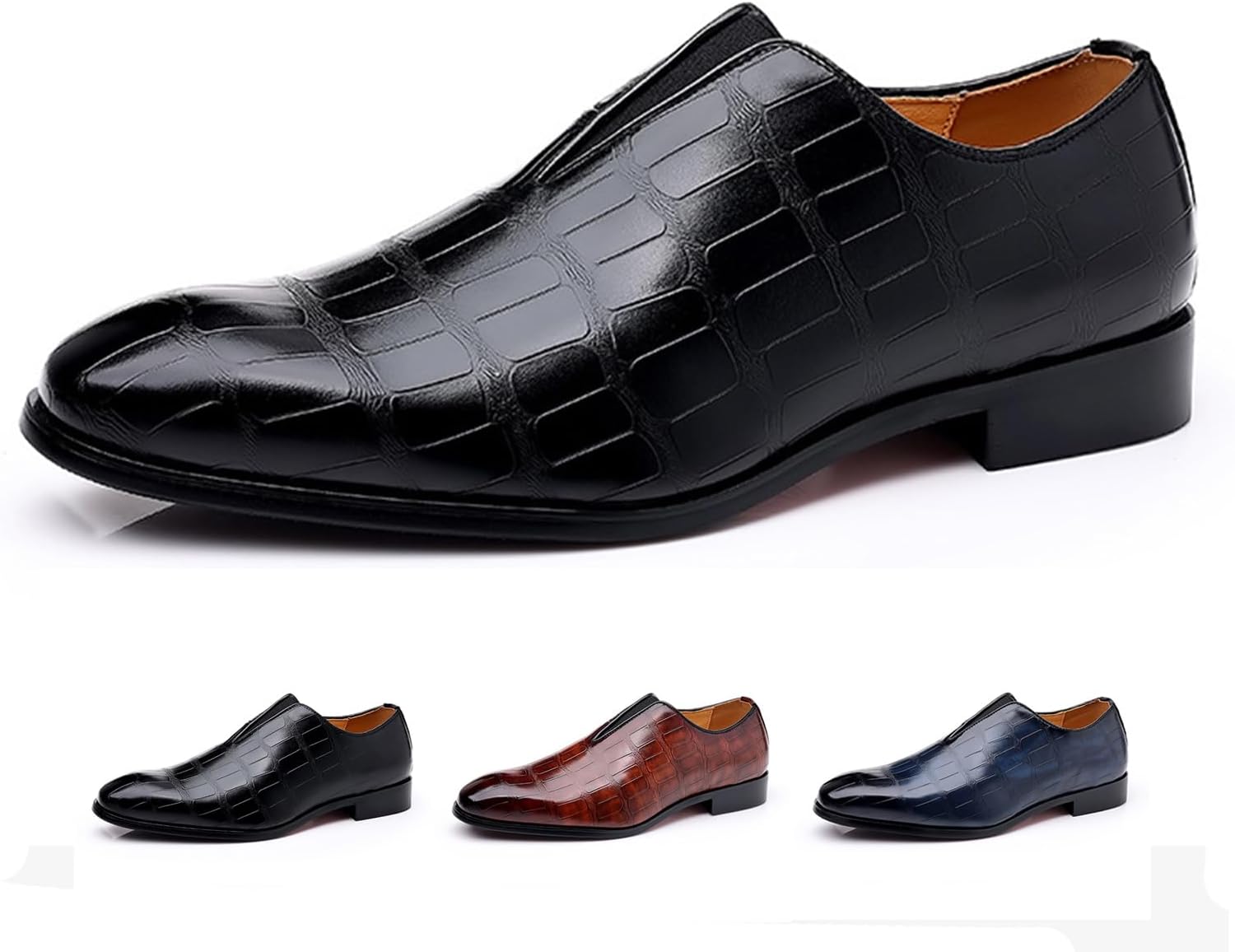 Мужские кожаные лоферы Zeberfi с каменным узором, модные, на резинке, с заостренным носком, низкие, противоскользящие, роскошные деловые туфли, черный
Мужские кожаные лоферы Zeberfi с каменным узором, модные, на резинке, с заостренным носком, низкие, противоскользящие, роскошные деловые туфли, черный