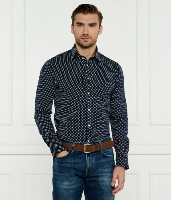 Рубашка мужская Tommy Hilfiger облегающего кроя с принтом, синий
Рубашка мужская Tommy Hilfiger облегающего кроя с принтом, синий