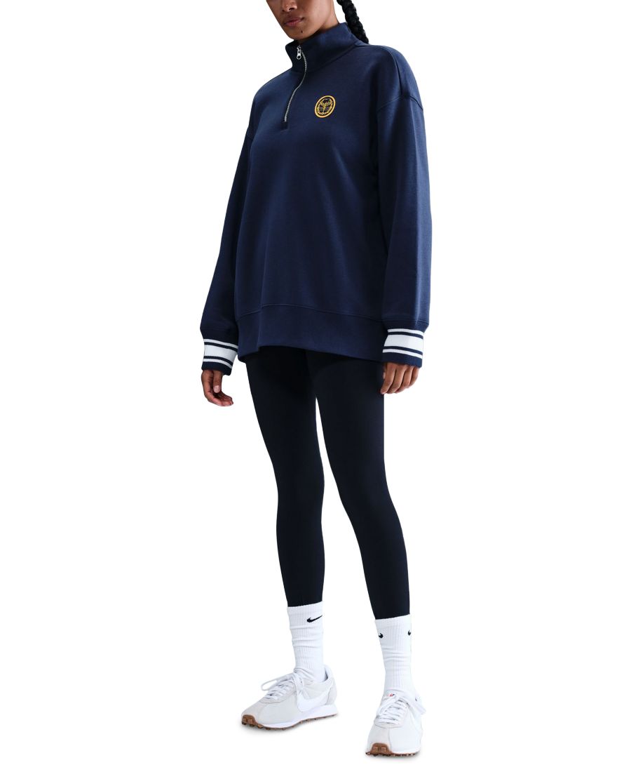 Женская толстовка Sportswear Phoenix Fleece Oversized с застежкой-молнией на четверть длины Nike, Midnight Navy/white/laser Orange
Женская толстовка Sportswear Phoenix Fleece Oversized с застежкой-молнией на четверть длины Nike, Midnight Navy/white/laser Orange