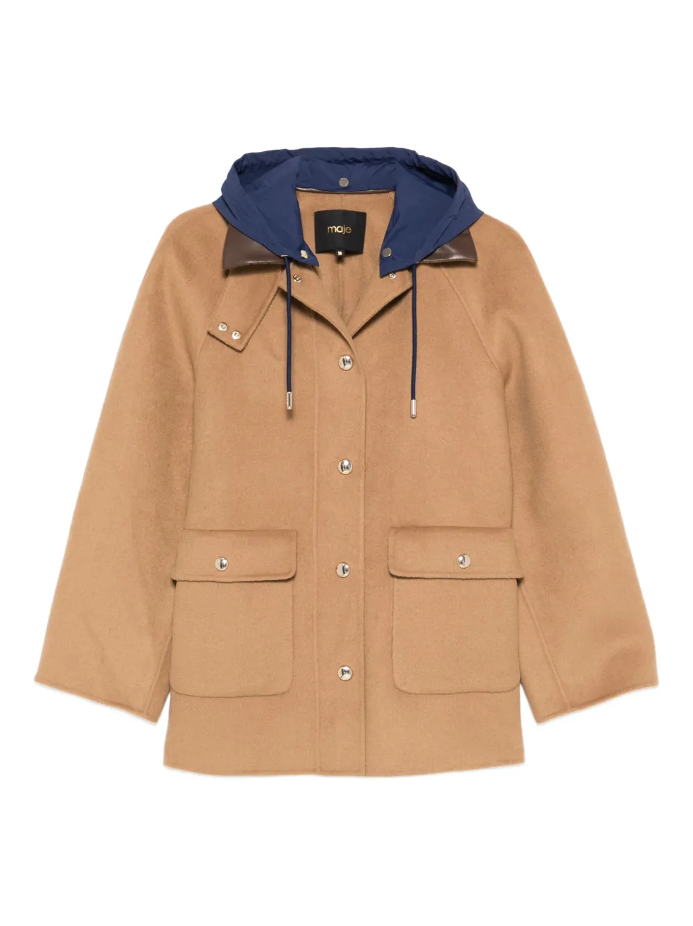 Однобортное пальто со съемным капюшоном Maje, коричневый
Однобортное пальто со съемным капюшоном Maje, коричневый