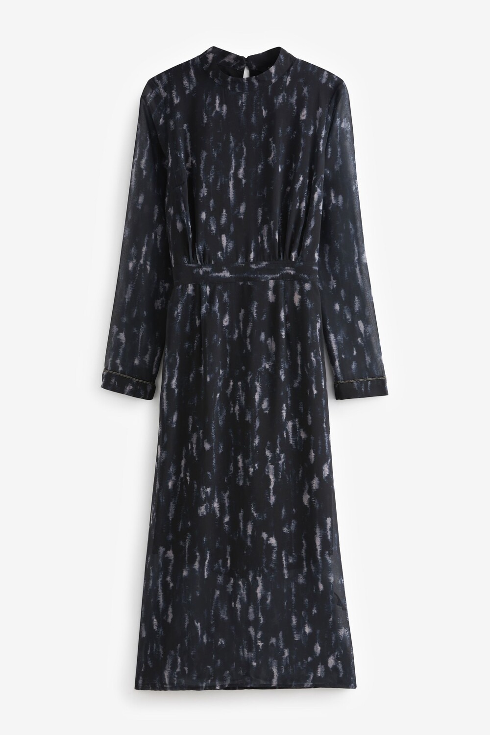 Платье миди с длинными рукавами и прозрачной подкладкой Next, черный
Платье миди с длинными рукавами и прозрачной подкладкой Next, черный