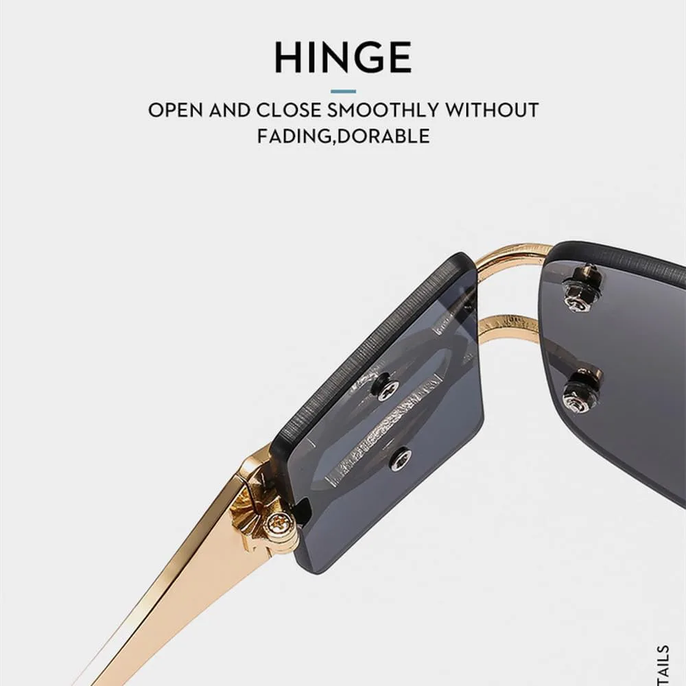 Винтажные модные солнцезащитные очки без оправы с градиентным покрытием и защитой от УФ-излучения UV400 для летних путешествий, черные, размер 1 шт TYUVIVO, Black
Винтажные модные солнцезащитные очки без оправы с градиентным покрытием и защитой от УФ-излучения UV400 для летних путешествий, черные, размер 1 шт TYUVIVO, Black