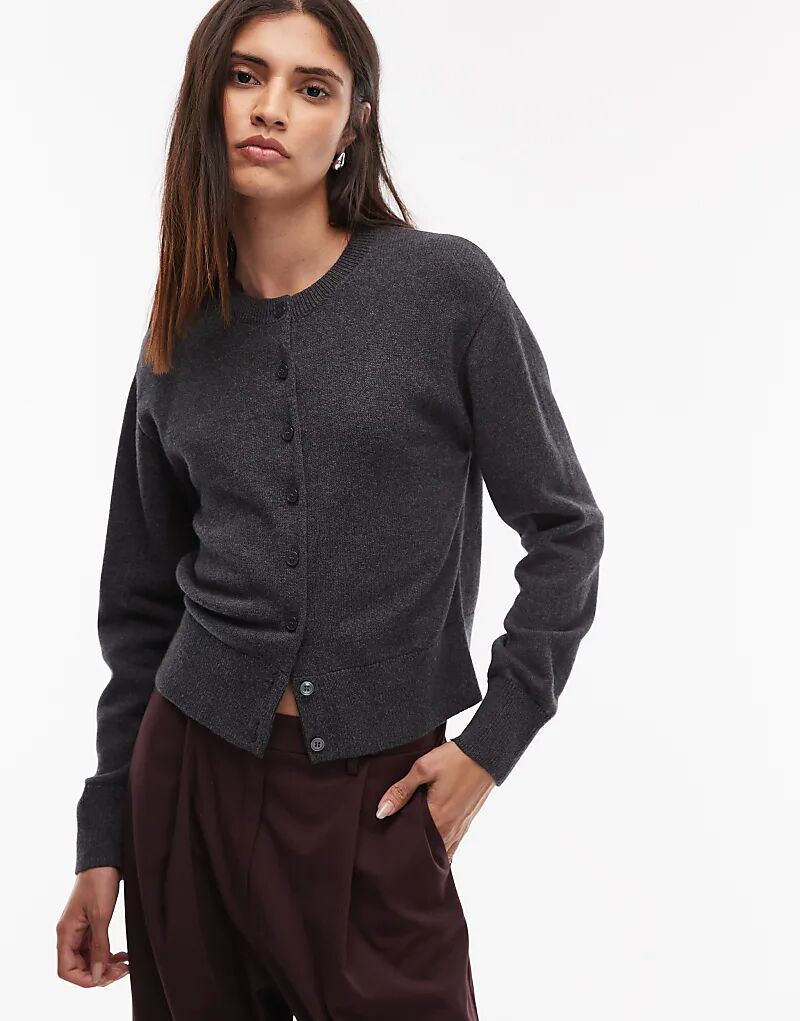 Шерстяной кардиган с пуговицами спереди & Other Stories, серый
Шерстяной кардиган с пуговицами спереди & Other Stories, серый