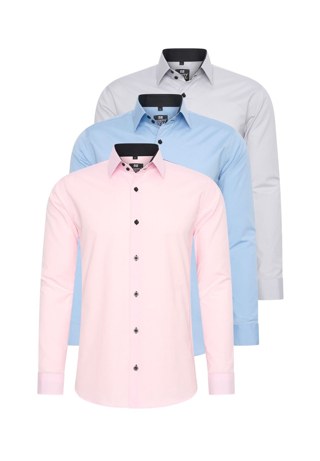 Рубашка (3 шт) с длинными рукавами, приталенного кроя RUSTY NEAL, красный 
Рубашка (3 шт) с длинными рукавами, приталенного кроя RUSTY NEAL, красный