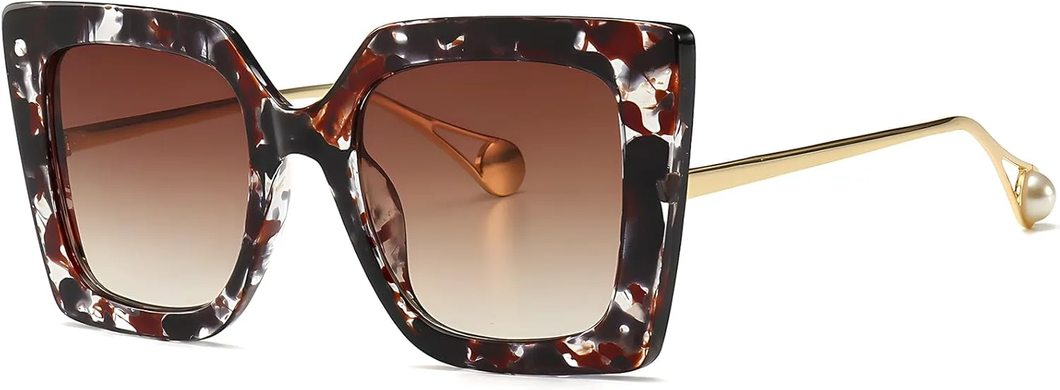 Солнцезащитные очки AIEYEZO большого размера для женщин, модные ретро-очки в квадратной оправе, стильные женские солнцезащитные очки, Brown Floral/Brown Gradient
Солнцезащитные очки AIEYEZO большого размера для женщин, модные ретро-очки в квадратной оправе, стильные женские солнцезащитные очки, Brown Floral/Brown Gradient