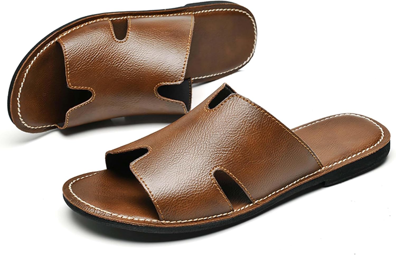 Мужские и женские кожаные шлепанцы Vtiao, модные повседневные шлепанцы, для дома и улицы, мягкие и дышащие, противоскользящие и износостойкие, прочные, коричневый
Мужские и женские кожаные шлепанцы Vtiao, модные повседневные шлепанцы, для дома и улицы, мягкие и дышащие, противоскользящие и износостойкие, прочные, коричневый