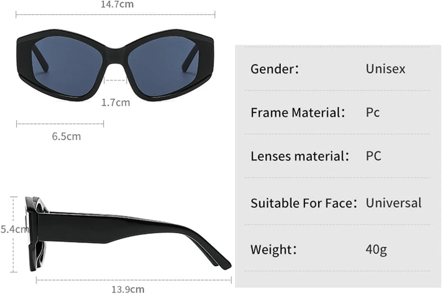 Солнцезащитные очки Willochra Retro Oversized Irregular Polygon для женщин, модные, желейного цвета, с защитой от УФ-излучения UV400, градиентные, F27 для мужчин, C4
Солнцезащитные очки Willochra Retro Oversized Irregular Polygon для женщин, модные, желейного цвета, с защитой от УФ-излучения UV400, градиентные, F27 для мужчин, C4