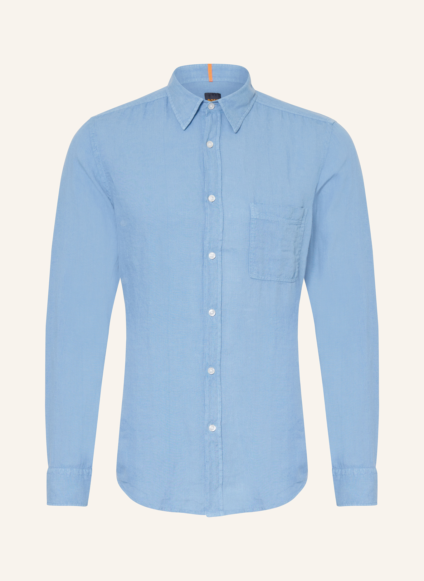 Элегантная льняная рубашка стандартного кроя Boss, синий
Элегантная льняная рубашка стандартного кроя Boss, синий