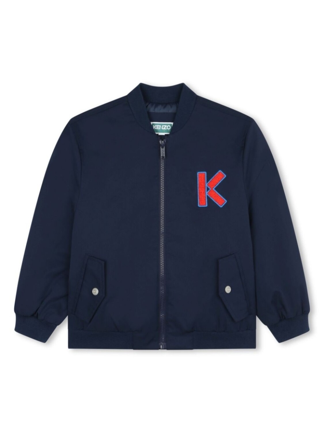 Kenzo Kids бомбер с вышитым логотипом, синий
Kenzo Kids бомбер с вышитым логотипом, синий