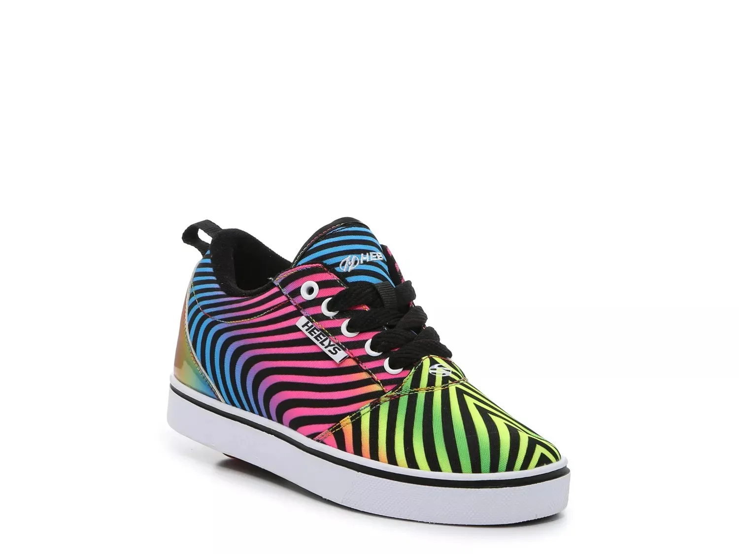 Кроссовки для скейтбординга Heelys Pro 20 Rainbow Tides — детские, с разноцветным полосатым принтом
Кроссовки для скейтбординга Heelys Pro 20 Rainbow Tides — детские, с разноцветным полосатым принтом
