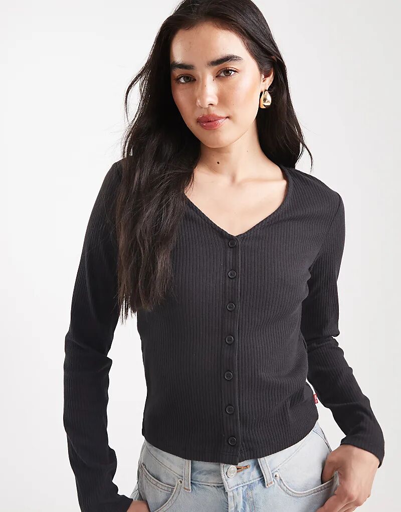 Лонгслив Levi's Muse с длинным рукавом и пуговицами спереди, черная
Лонгслив Levi's Muse с длинным рукавом и пуговицами спереди, черная