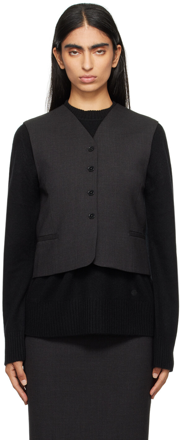 Серый жилет Teora Loulou Studio
Серый жилет Teora Loulou Studio