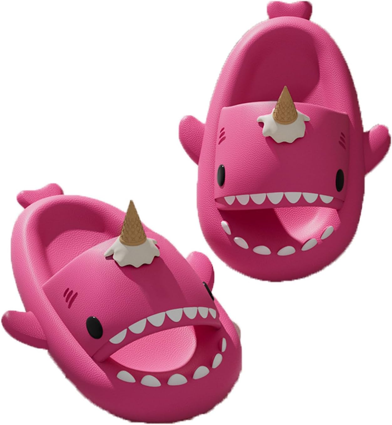 Сандалии Zureto Ice Cream Shark, с 3D-забавными плавниками в виде мороженого, унисекс, облачные сандалии-акулы из ЭВА для пляжа, розовый
Сандалии Zureto Ice Cream Shark, с 3D-забавными плавниками в виде мороженого, унисекс, облачные сандалии-акулы из ЭВА для пляжа, розовый