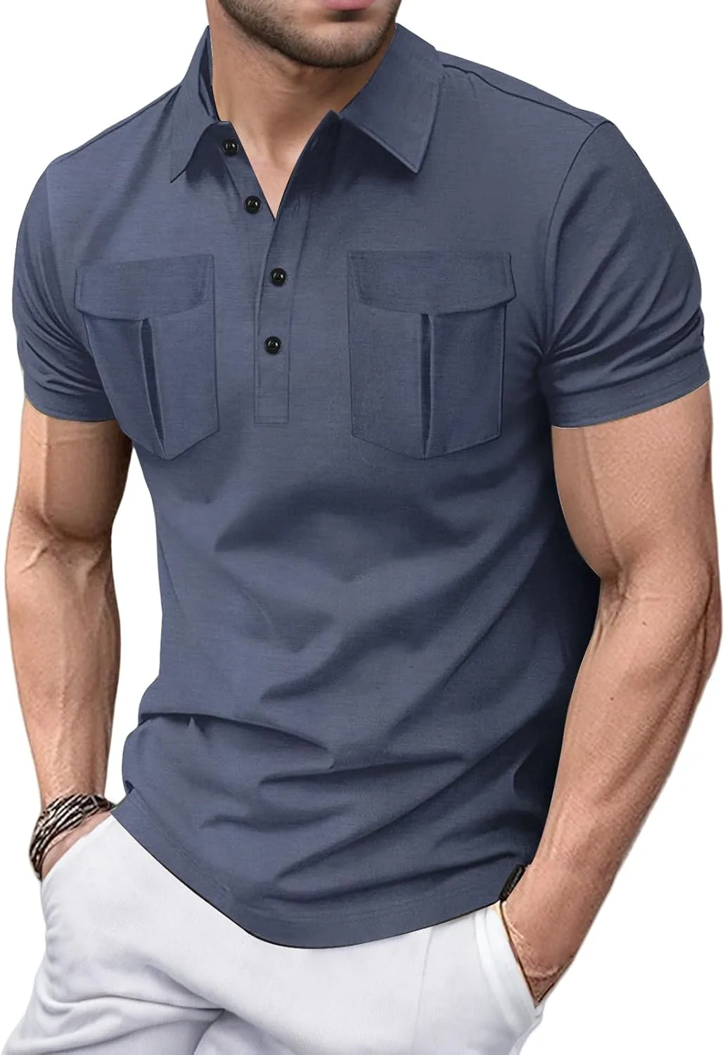 Мужская поло с коротким рукавом, влагоотводящая, с карманами RSZGSWS
Мужская поло с коротким рукавом, влагоотводящая, с карманами RSZGSWS