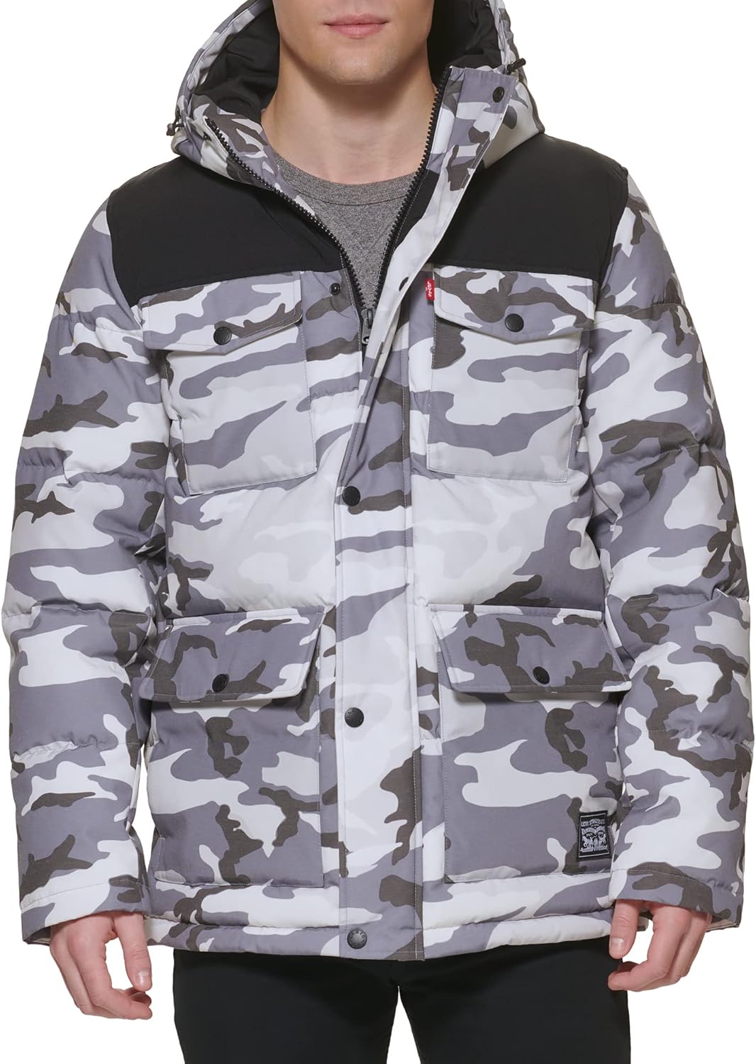 Стеганая парка Levi's для мужчин Arctic Cloth, White Camo Colorblock
Стеганая парка Levi's для мужчин Arctic Cloth, White Camo Colorblock