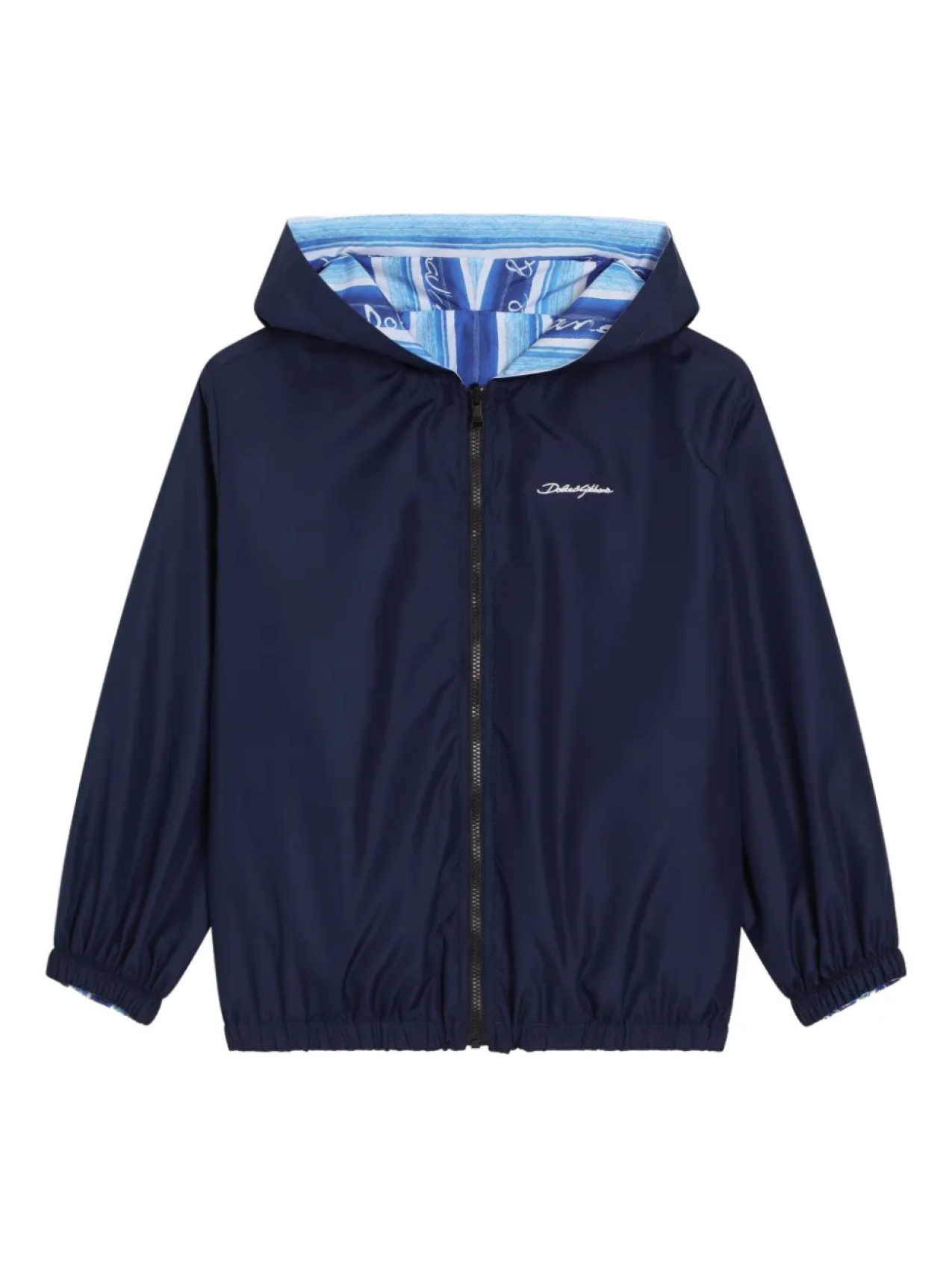 Dolce & Gabbana Kids куртка с вышитым логотипом, синий 
Dolce & Gabbana Kids куртка с вышитым логотипом, синий