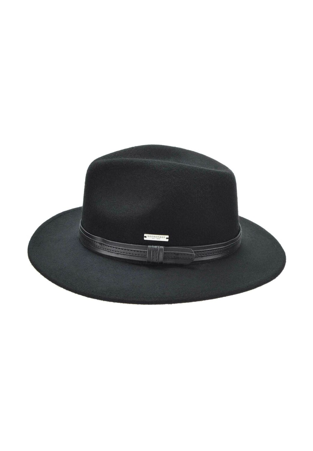 Федора из шерстяного фетра с чехлом из черной искусственной кожи 70425-1 SEEBERGER, черный
Федора из шерстяного фетра с чехлом из черной искусственной кожи 70425-1 SEEBERGER, черный