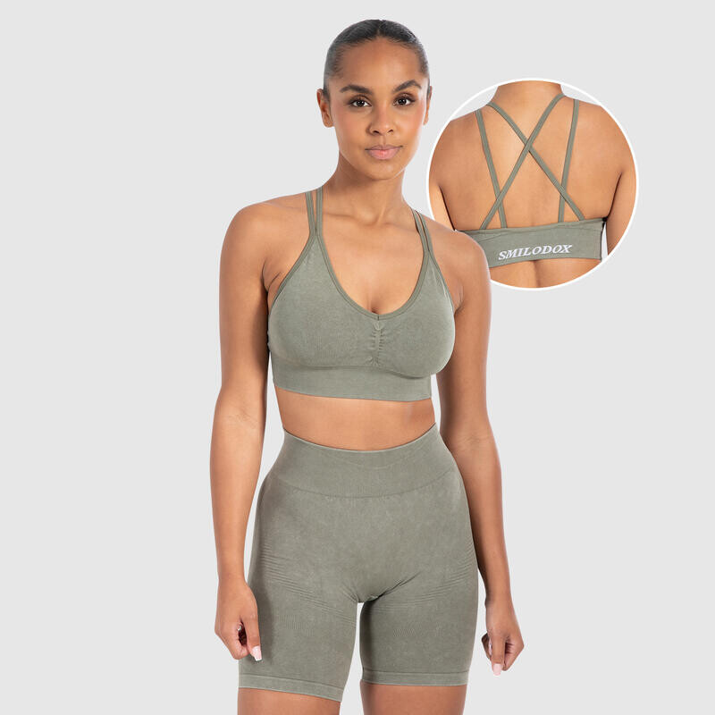 Спортивный бюстгальтер Smilodox, оливково-зеленый
Спортивный бюстгальтер Smilodox, оливково-зеленый