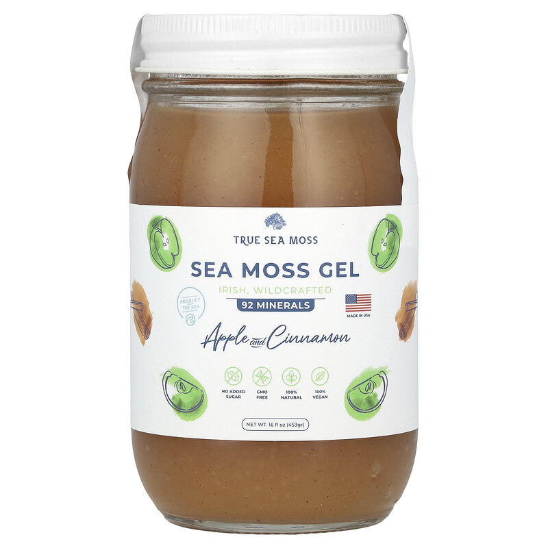 True Sea Moss, Гель с морским мохом, яблоком и корицей, 453 г (16 жидк. унц.)
True Sea Moss, Гель с морским мохом, яблоком и корицей, 453 г (16 жидк. унц.)