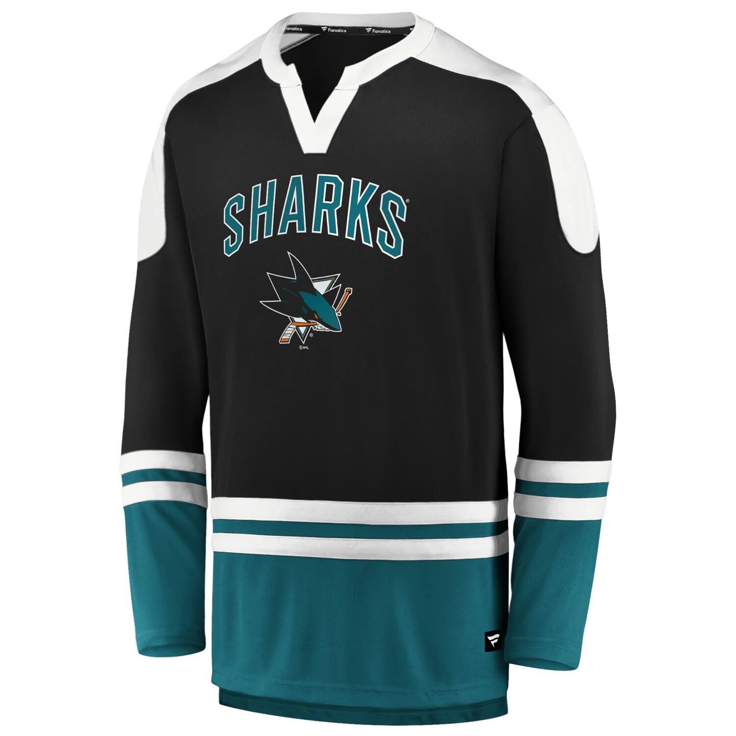 Мужская фирменная черная/бирюзовая футболка San Jose Sharks Iconic Slapshot с длинным рукавом Fanatics, Черный, Мужская фирменная черная/бирюзовая футболка San Jose Sharks Iconic Slapshot с длинным рукавом Fanatics
Мужская фирменная черная/бирюзовая футболка San Jose Sharks Iconic Slapshot с длинным рукавом Fanatics, Черный, Мужская фирменная черная/бирюзовая футболка San Jose Sharks Iconic Slapshot с длинным рукавом Fanatics