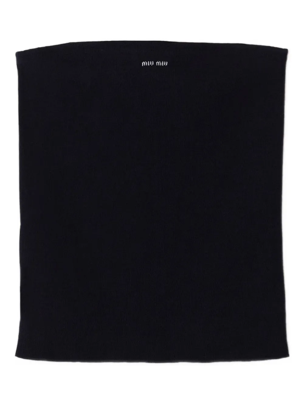 Топ с логотипом вязки интарсия MIU MIU, черный
Топ с логотипом вязки интарсия MIU MIU, черный