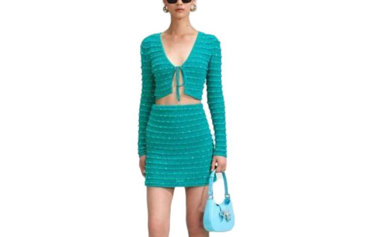 Кардиган вязаный с бисером Self-portrait, синий
Кардиган вязаный с бисером Self-portrait, синий