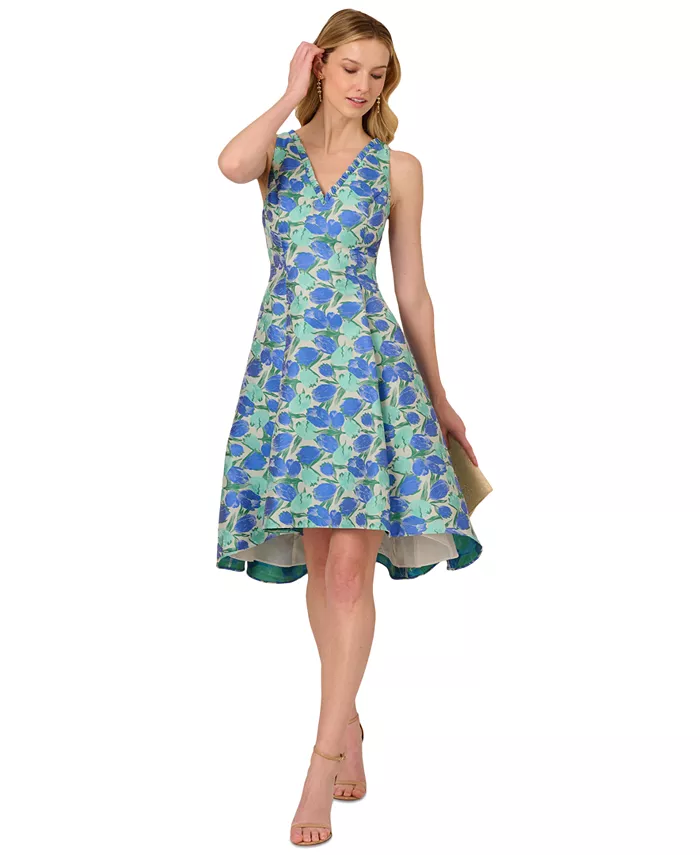 Женское платье без рукавов приталенного силуэта с расклешенной юбкой из жаккардовой ткани с принтом Adrianna Papell, зеленый
Женское платье без рукавов приталенного силуэта с расклешенной юбкой из жаккардовой ткани с принтом Adrianna Papell, зеленый