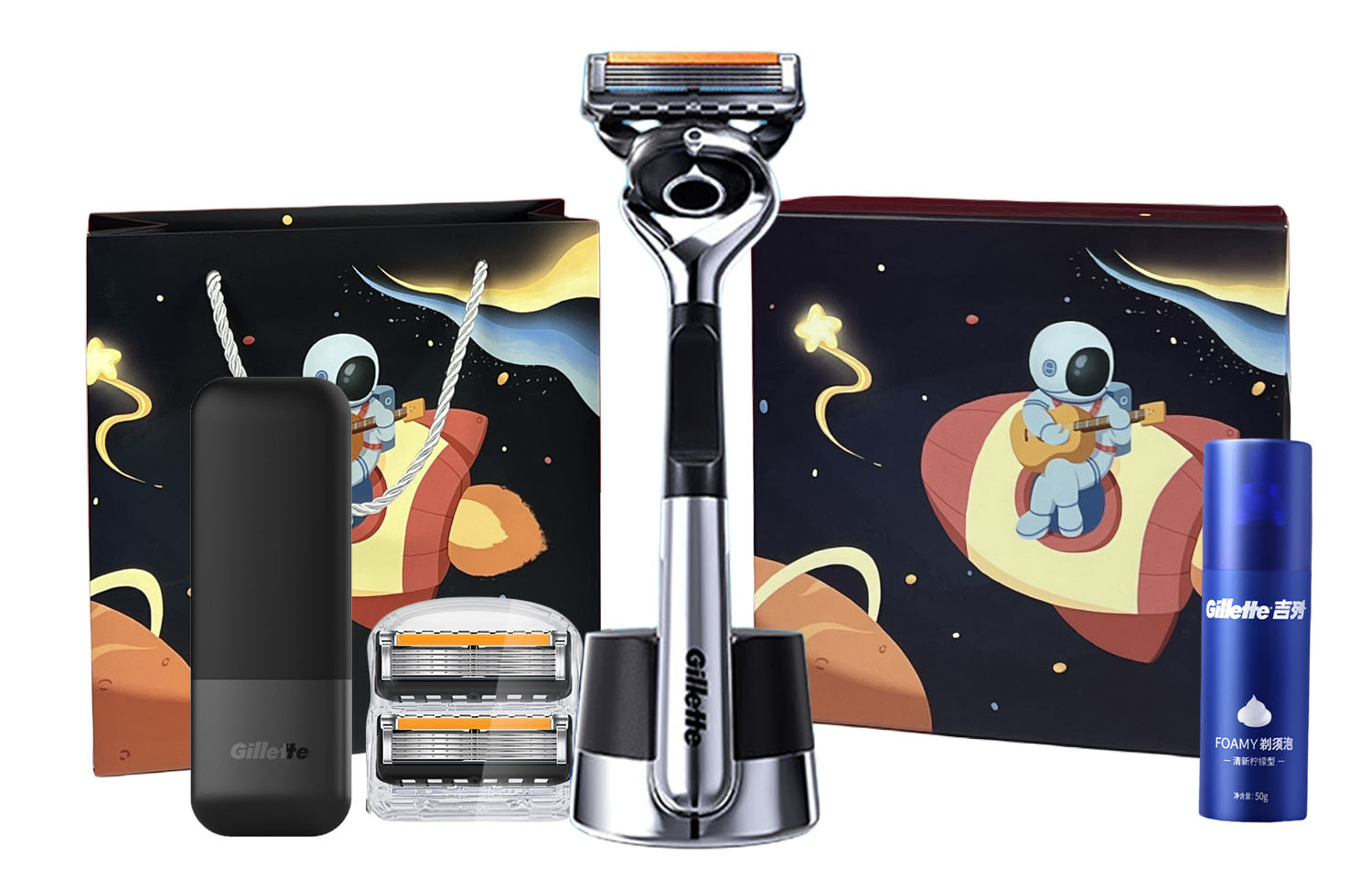 Мужская бритва от Subtle Sharpness To Smoothness Gillette, Fengyin Zhishun Gravity Box 2-Blade Romantic Planet Box (Includes Shaving Foam+Magnetic Storage Box)
Мужская бритва от Subtle Sharpness To Smoothness Gillette, Fengyin Zhishun Gravity Box 2-Blade Romantic Planet Box (Includes Shaving Foam+Magnetic Storage Box)