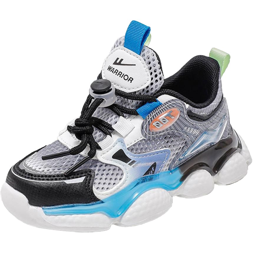 Нескользящие дышащие низкие детские кроссовки для бега WARRIOR, серый/белый/черный
Нескользящие дышащие низкие детские кроссовки для бега WARRIOR, серый/белый/черный