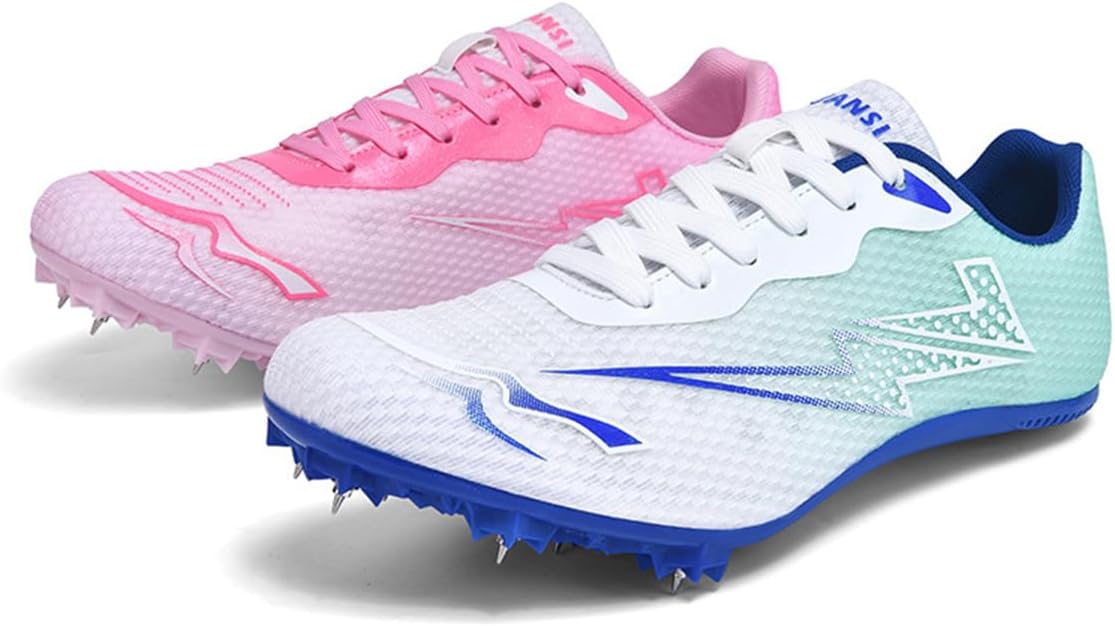 Мужские и женские кроссовки для легкой атлетики, профессиональные беговые с шипами, для спринта и гонок, дышащие, легкие, для барьерного бега и соревнований Donfaauk, белый/розовый
Мужские и женские кроссовки для легкой атлетики, профессиональные беговые с шипами, для спринта и гонок, дышащие, легкие, для барьерного бега и соревнований Donfaauk, белый/розовый