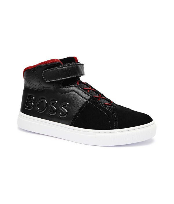 Кроссовки детские Boss Kidswear кожаные высокие на липучке, черный
Кроссовки детские Boss Kidswear кожаные высокие на липучке, черный