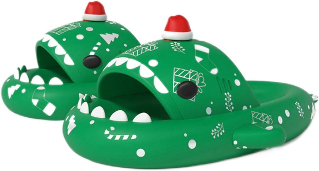 Рождественские шлепанцы Zureto Shark, сандалии Cloud Shark 3D с рождественским мультяшным акулой для женщин и мужчин, зеленый
Рождественские шлепанцы Zureto Shark, сандалии Cloud Shark 3D с рождественским мультяшным акулой для женщин и мужчин, зеленый