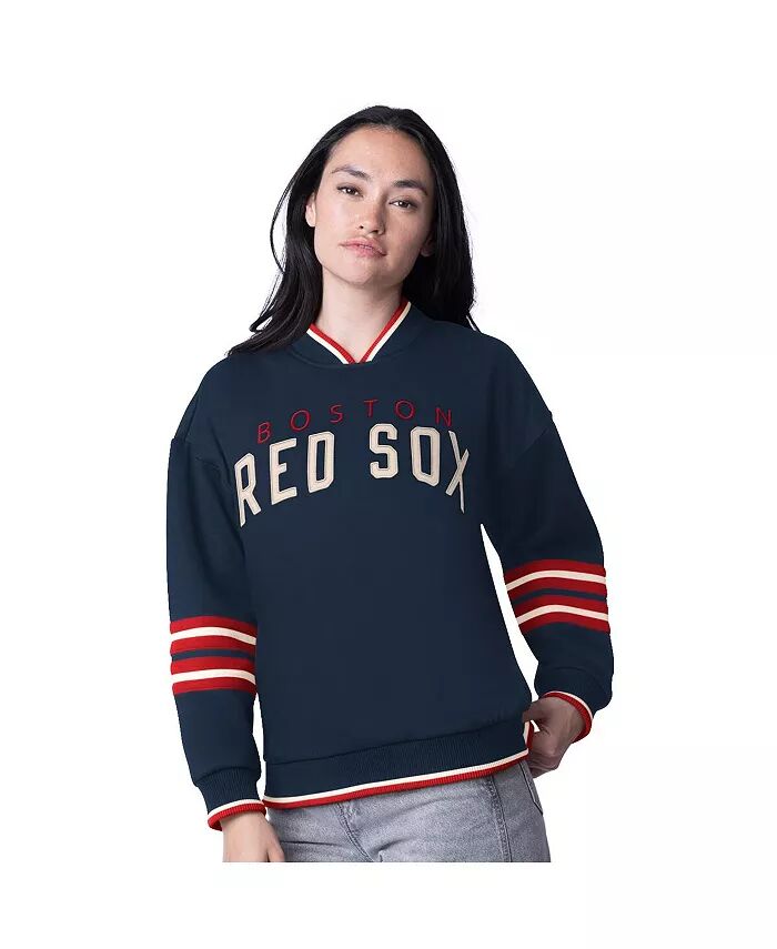 Женская темно-синяя толстовка-пуловер Boston Red Sox Wild Card большого размера Starter
Женская темно-синяя толстовка-пуловер Boston Red Sox Wild Card большого размера Starter
