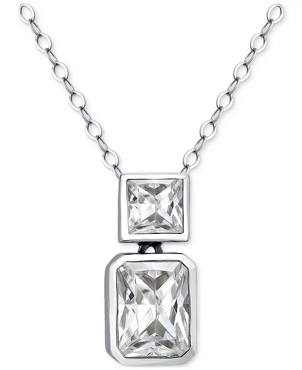 Ожерелье с подвеской в форме восьмиугольника и квадрата из 18-каратного позолоченного стерлингового серебра с кубическим цирконием, длиной 16 дюймов + 2 дюйма, создано для Macy's. Giani Bernini, silver
Ожерелье с подвеской в форме восьмиугольника и квадрата из 18-каратного позолоченного стерлингового серебра с кубическим цирконием, длиной 16 дюймов + 2 дюйма, создано для Macy's. Giani Bernini, silver