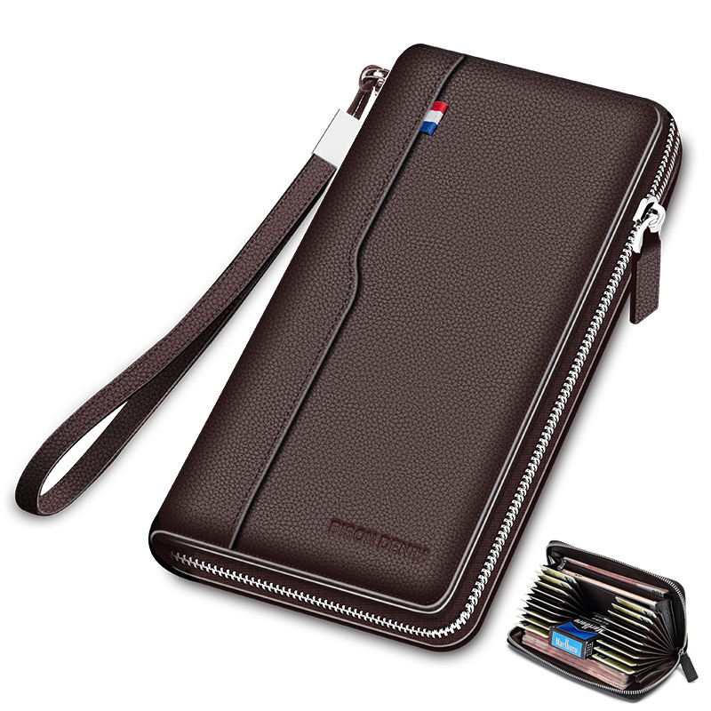 BISON DENIM Кожаный кошелек клатч мужской черный, Coffee
BISON DENIM Кожаный кошелек клатч мужской черный, Coffee