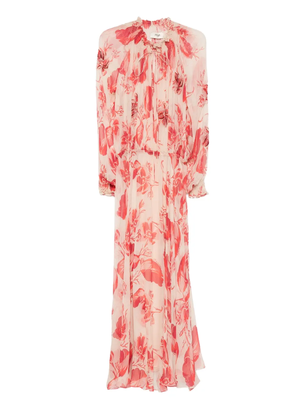 Платье макси с цветочным принтом FENDI, нейтральный
Платье макси с цветочным принтом FENDI, нейтральный