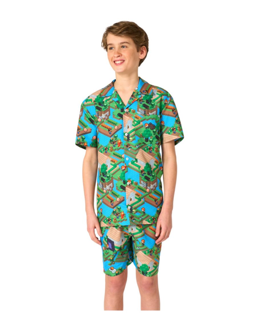 Комплект из двух предметов для мальчиков: летняя футболка с коротким рукавом и шорты в стиле Minecraft OppoSuits, Multicolor
Комплект из двух предметов для мальчиков: летняя футболка с коротким рукавом и шорты в стиле Minecraft OppoSuits, Multicolor