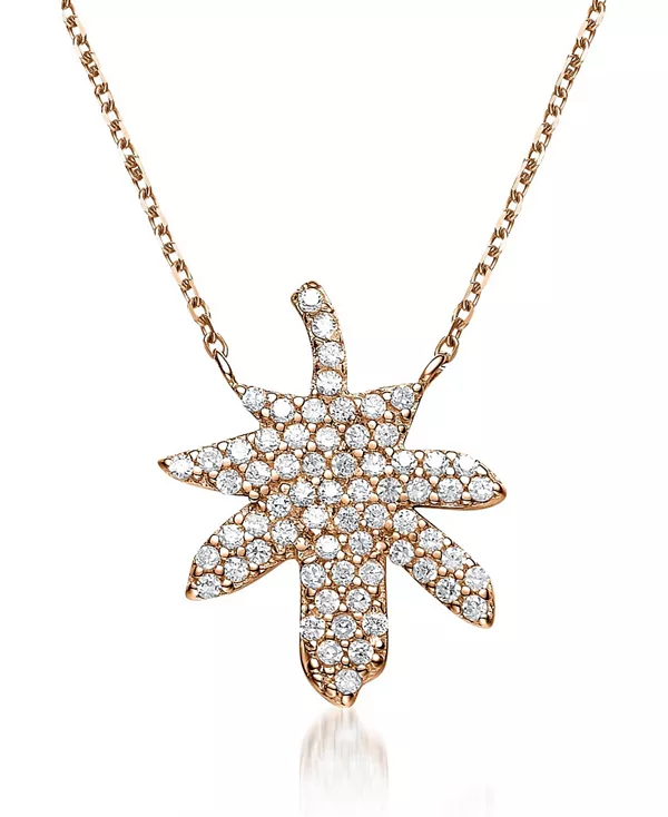 Подвеска из стерлингового серебра с белыми кубическими цирконами в виде кленового листа Genevive, gold
Подвеска из стерлингового серебра с белыми кубическими цирконами в виде кленового листа Genevive, gold