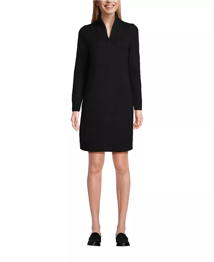 Женское уютное пышное платье-свитер Lands' End, черный
Женское уютное пышное платье-свитер Lands' End, черный