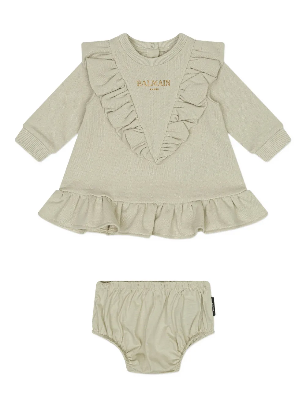 Платье с оборками Balmain Kids, бежевый
Платье с оборками Balmain Kids, бежевый