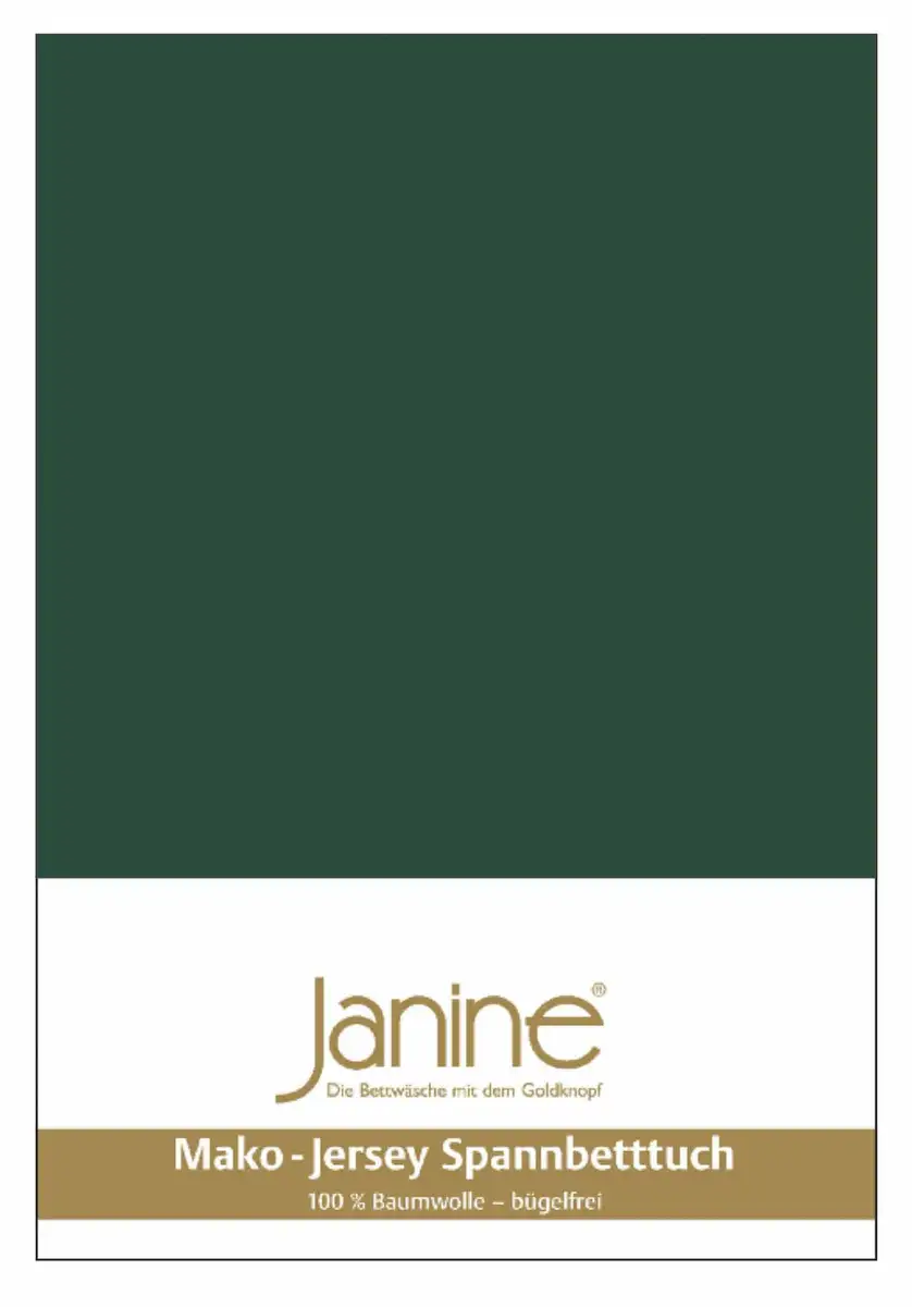 Простыня Janine "MAKO-FEINJERSEY 5007", из 100% хлопка, для матрасов высотой до 26 см 90-100х190-200 см, 1 шт., зеленый
Простыня Janine "MAKO-FEINJERSEY 5007", из 100% хлопка, для матрасов высотой до 26 см 90-100х190-200 см, 1 шт., зеленый