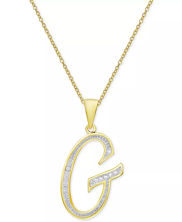 Ожерелье с кулоном-инициалом в форме бриллианта, 18 дюймов, из серебра, золота и розового золота Macy'S, g/gold
Ожерелье с кулоном-инициалом в форме бриллианта, 18 дюймов, из серебра, золота и розового золота Macy'S, g/gold