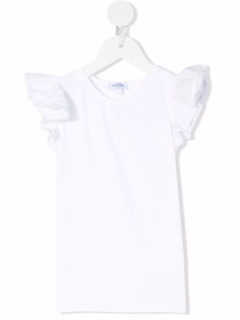 Топ с оборками Siola, белый 
Топ с оборками Siola, белый
