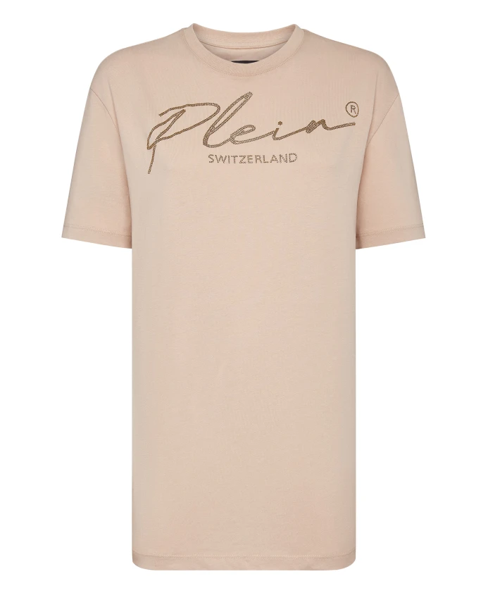 Футболка с круглым вырезом, SS, с кристаллами и подписью. Philipp Plein, бежевый
Футболка с круглым вырезом, SS, с кристаллами и подписью. Philipp Plein, бежевый